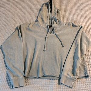 Beyond yoga L hooded lightweight sweatshirt green